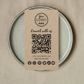 Rustic Connect with US Social Media QR Code Visitekaartje