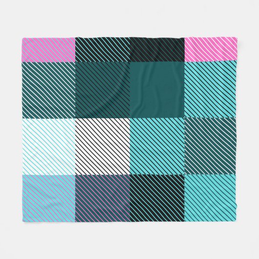 Rustic Contemporary Plaid Fleece Deken (Voorkant (Horizontaal))