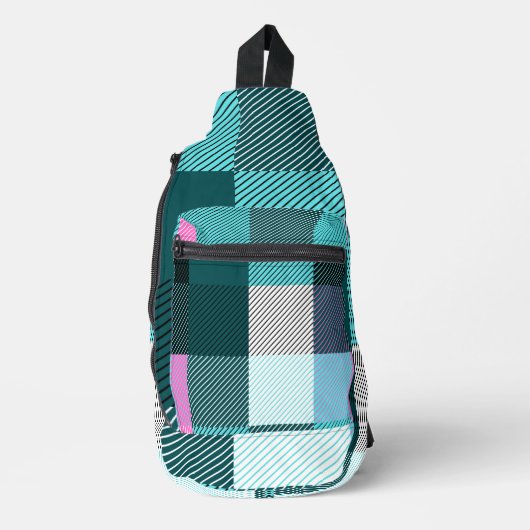 Rustic Contemporary Plaid Sling Bag (Voorkant)