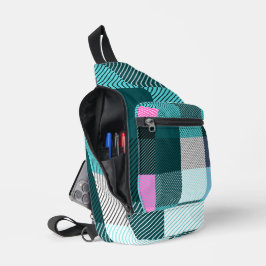 Rustic Contemporary Plaid Sling Bag