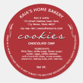 Rustic Cookies Étiquette Boulangerie Emballage (Devant)