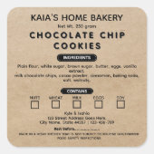 Rustic Cookies Étiquette Boulangerie Emballage (Devant)