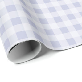Rustic Cool Periwinkle Gray Gingham Wrapping Paper Cadeaupapier