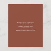 Rustic Copper Editorial Modern Wedding Invitation (Achterkant)