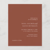 Rustic Copper Editorial Modern Wedding Invitation (Voorkant)