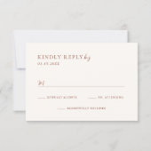 Rustic Copper Editorial Modern Wedding RSVP Kaartje (Achterkant)