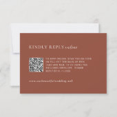Rustic Copper Editorial Modern Wedding RSVP Kaartje (Voorkant)