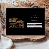 Rustic Copper Police Academy Graduation RSVP Kaartje