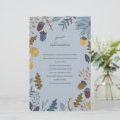 Rustic cordon feuille mariage de automne Informati (Debout devant)