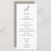 Rustic Cotton Menu Mariage Dîner (Devant / Derrière)