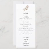 Rustic Cotton Menu Mariage Dîner (Devant)