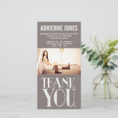 Rustic Country Afstuderen Foto Bedankkaart (Staand voorkant)