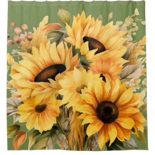 Rustic Country Americana Tournesol rideaux de douc (Devant)