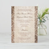 Rustic Country Antler + Lace Wedding Invitations (Debout devant)