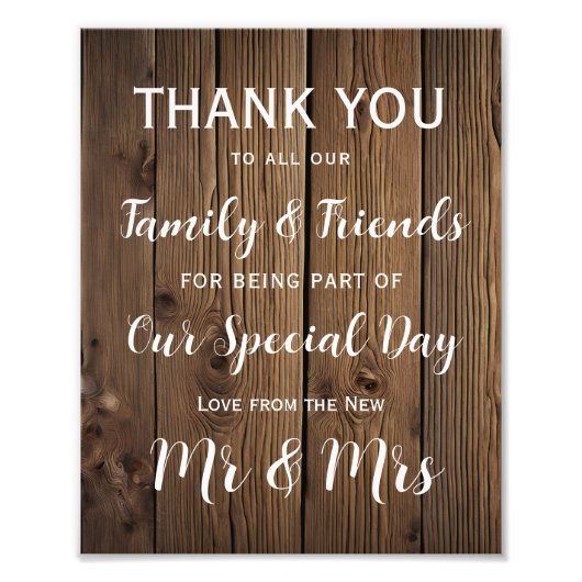 Rustic Country Barn BEDANKT U Foto Afdruk (Voorkant)