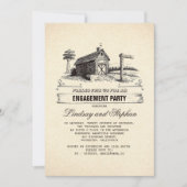 Rustic Country Barn Engagement Invitations de la p (Devant)