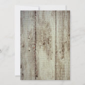 Rustic Country Barn Hoefijzer Wedding Invitations Kaart (Achterkant)