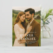 Rustic Country Barn Photo Wedding Kaart (Staand voorkant)