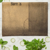 Rustic Country Barn  Texture Home Phrase Theedoek (Gevouwen)