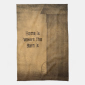 Rustic Country Barn  Texture Home Phrase Theedoek (Verticaal)