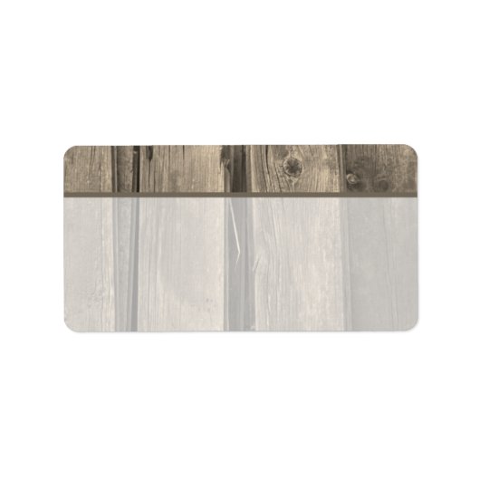 Rustic Country Barn Wood Etiket (Voorkant)