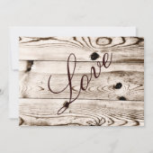 Rustic Country Barn Wood Love Wedding Invitations (Dos)