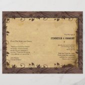 Rustic Country Barn Wood Wedding Programme (Voorkant)