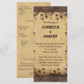 Rustic Country Barn Wood Wedding Programme Programma (Voorkant / Achterkant)