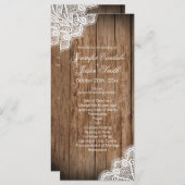 Rustic Country Barn Wood Wedding Programs Programma (Voorkant / Achterkant)