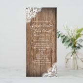 Rustic Country Barn Wood Wedding Programs Programma (Staand voorkant)