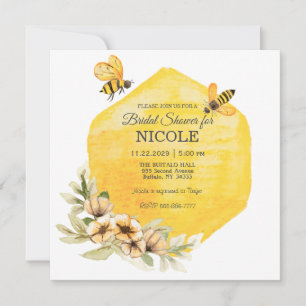 Rustic Country Bees Invitation de la douche nuptia