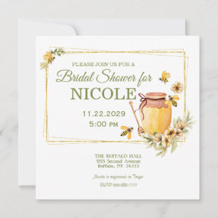 Rustic Country Bees Invitation de la douche nuptia