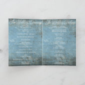 Rustic Country Blue Wood Wedding Programme (Intérieur)