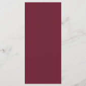 Rustic Country Boho Mariage menu Fête des mariées (Dos)