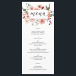 Rustic Country Boho Mariage menu Fête des mariées<br><div class="desc">Ce beau menu est parfait pour votre prochain événement ! Modifiez facilement les éléments du menu et affichez ce beau design sur chaque assiette ! Voir toute la collection Country Boho pour plus d'articles correspondants !</div>