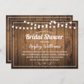 Rustic Country Bois Bridal Showings Invitations (Devant / Derrière)