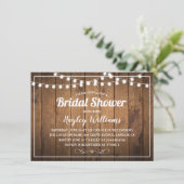 Rustic Country Bois Bridal Showings Invitations (Debout devant)