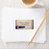 Rustic Country Bois Latte Mariage Étiquettes de ad (En situation)