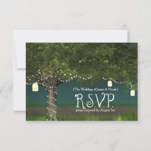 Rustic Country Boom & Slinger Licht RSVP Kaart