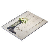 Rustic Country Boot with Daisies Notitieboek (Linkerzijde)