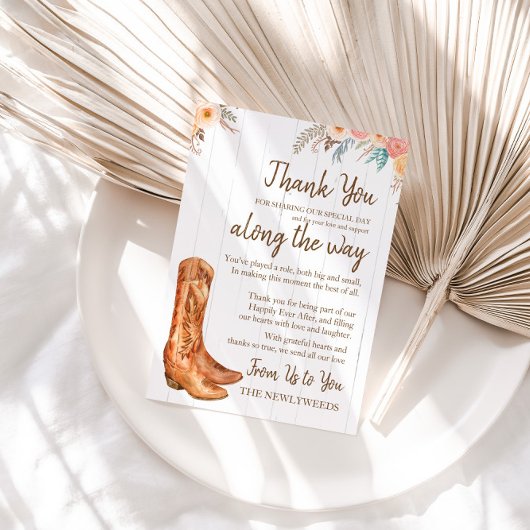 Rustic Country Boots Vrijgezellenfeest Bedankt Car Menu