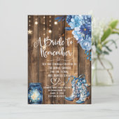 Rustic Country Bridal Shower Invitation  (Debout devant)