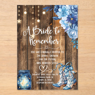 Rustic Country Bridal Shower Invitation 