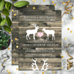 Rustic Country Buck et Doe Faire-part de mariage<br><div class="desc">Belle invitation de mariage western/rustique que vous personnalisez pour votre prochaine journée magique.</div>