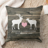 Rustic Country Buck et Doe Mariage Coussin (Couverture)