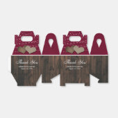 Rustic Country Burgundy Weddenschap Dank je Bedankdoosjes (Uitgevouwen)