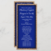 Rustic Country Burlap Blue Wedding Programmes (Devant / Derrière)