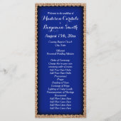 Rustic Country Burlap Blue Wedding Programs Programma (Voorkant)