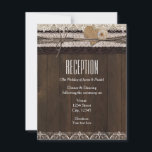 Rustic Country Burlap Dentelle et carte de récepti<br><div class="desc">Rustic Country Burlap Dentelle & Carte Réception En Bois. Éléments correspondants disponibles.</div>