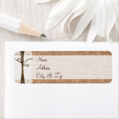 Rustic Country Burlap Lace Twine Étiquettes de adr (En situation)